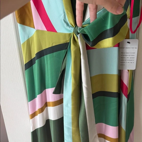 Maggy London Multicolor Striped handkerchief hem Dress NEW 18W plus XXL NWT - Picture 5 of 14
